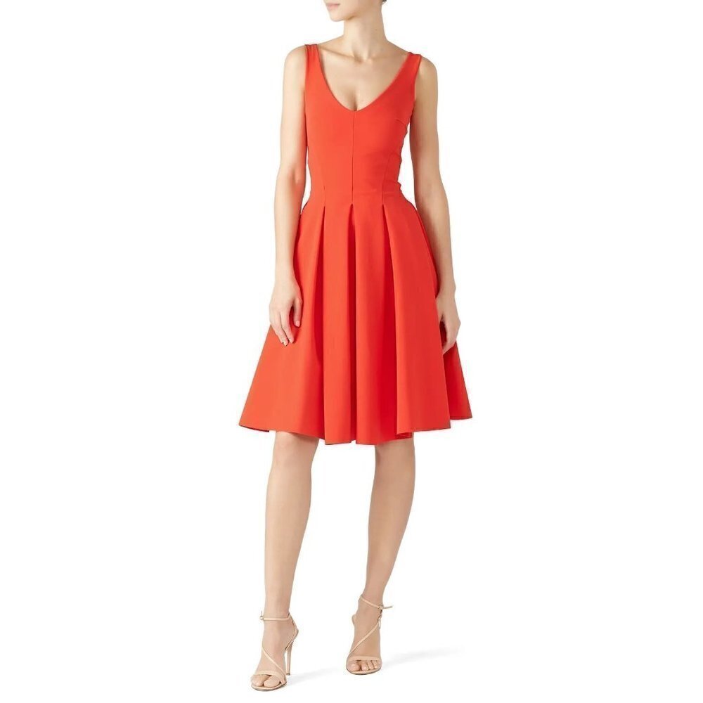 La Petite Robe di Chiara Boni Corie Dress Orange Womens Size 42 US 6